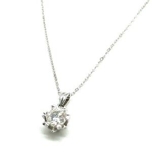 Silver 1CTW Moissanite Solitare Pendant